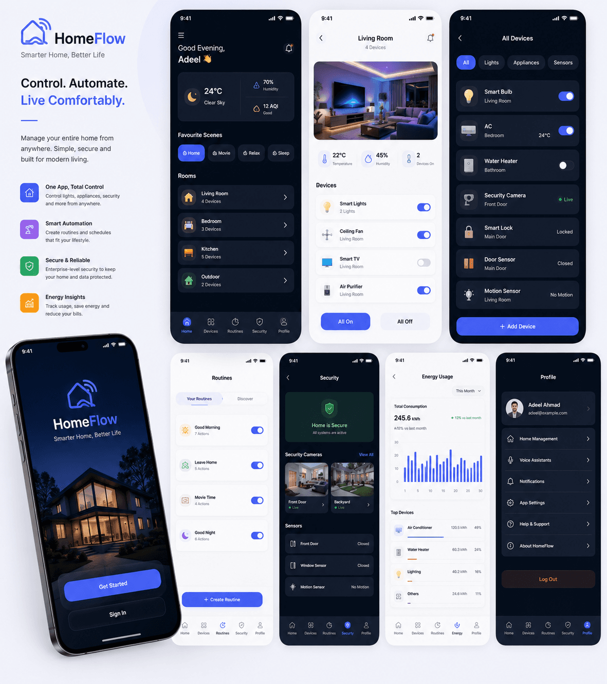 Smart Home IoT App - Mobile App