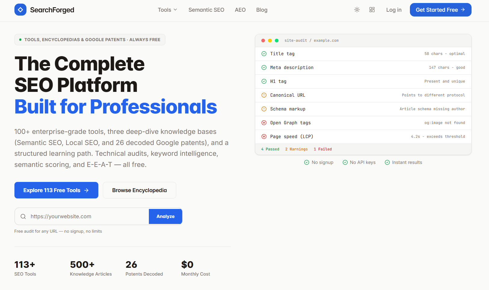 SEO Analytics Platform - Web Design